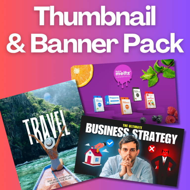 Thumbnail & Banner Pack – YouTube, Podcast & Brand Visuals