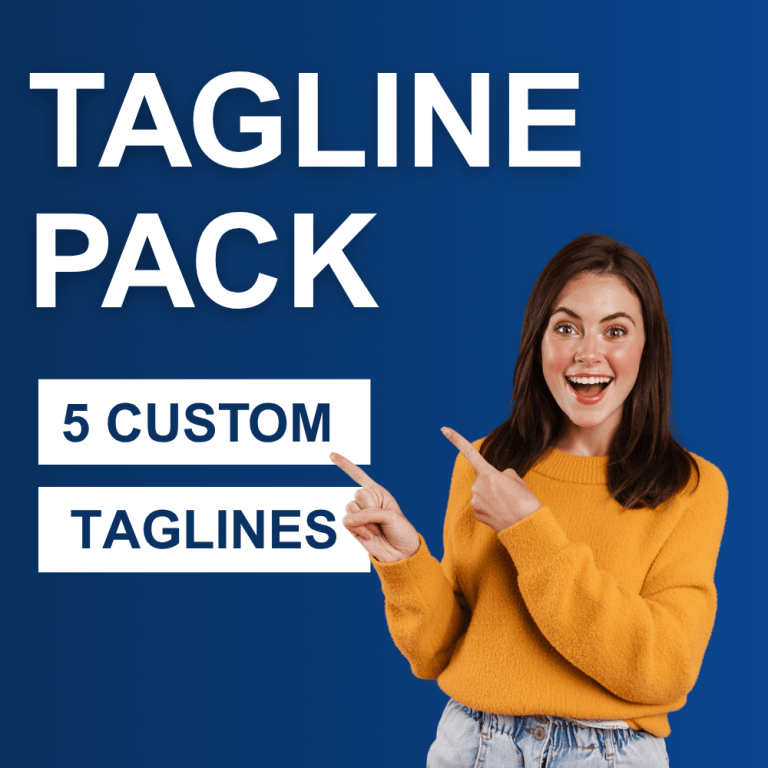 Tagline Pack – 5 Custom Slogans for Your Brand (Fast Delivery)
